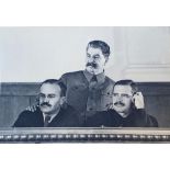 MUSINOV V.M. At the meeting of the Stakhanovites: I.V. Stalin, V.M. Molotov, A.A. Andreev. 1935.