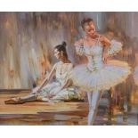 Lyamin Yuri Ivanovich (1954) Ballerinas oil on canvas 84 x 100 cm painted in 2000s