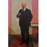 Mikhail Vladislavovich Antonchik (1921-1998) Lenin in the studio oil on canvas 178 x 120 cm