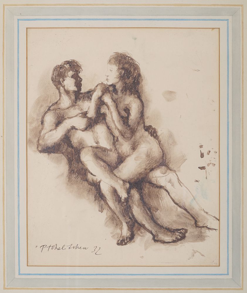 Pavel Tchelitchew (1898-1957) Two seated nude figures signed, inscribed and dated ‘P. Tchelitchew - Bild 2 aus 5