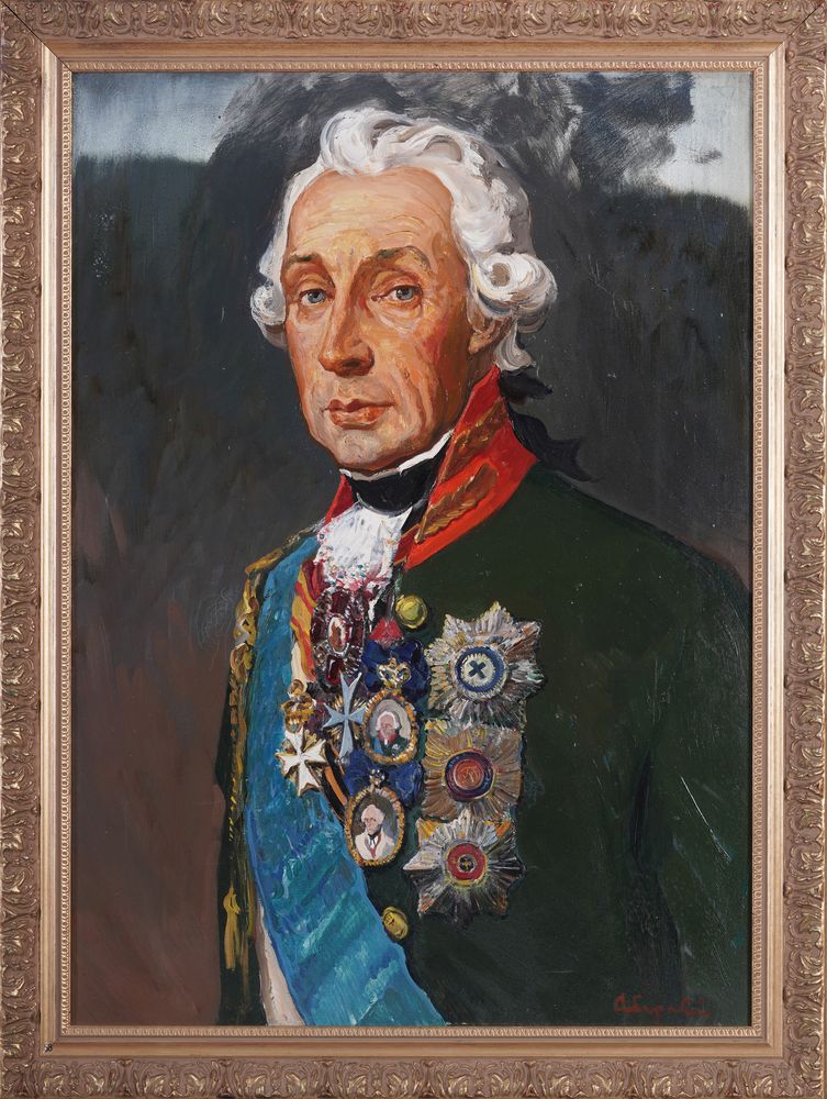 VENIAMIN MIKHAILOVICH SIBIRSKIY (1936-2019) Portrait of A.V. Suvorov signed in - Bild 2 aus 3