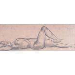 BORIS GRIGORIEV (1886-1993) Reclining nude ?harcoal on paper signed, inscribed dated ‘B Grigoriev