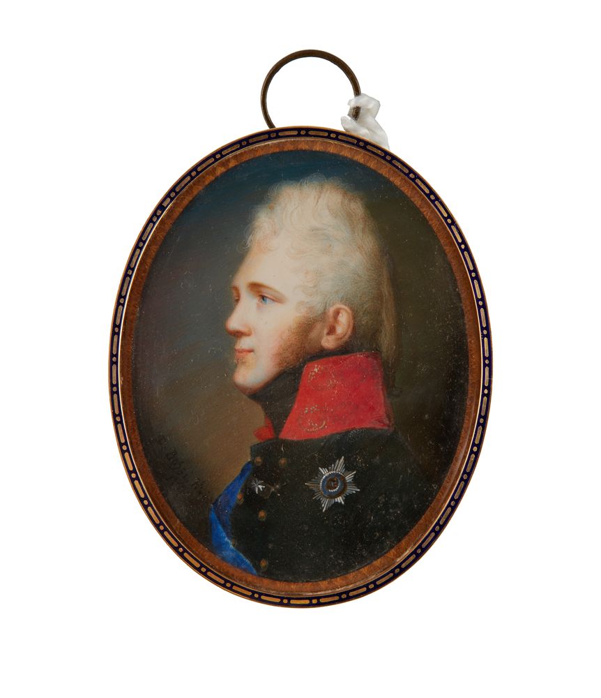 Domenico Bossi (1767-1853) Miniature. Portrait of the Emperor Alexander I signed and dated ‘D.