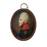Domenico Bossi (1767-1853) Miniature. Portrait of the Emperor Alexander I signed and dated ‘D.