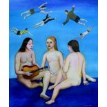 TATYANA NAZARENKO Three Graces signed (lower right) oil on canvas 120 ? 100 cm painted in 2017 (+)