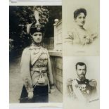 NICHOLAS II (1894-1917), his wife and eldest daughter Photography, 1910. 3 Postcards, 1890-1900