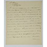 NICHOLAS I (1825-1855) A handwritten letter addressed to Marshal de Marmont. St. Petersburg,