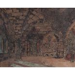 Konstantin Korovin (1861-1939) Stage design for opera ‘Demon’ (1903) by Anton Rubinstein in The