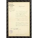 TREPOV DMITRY FEDOROVICH (1855-1906), MAJOR GENERAL Certificate issued by the Chancellery of the