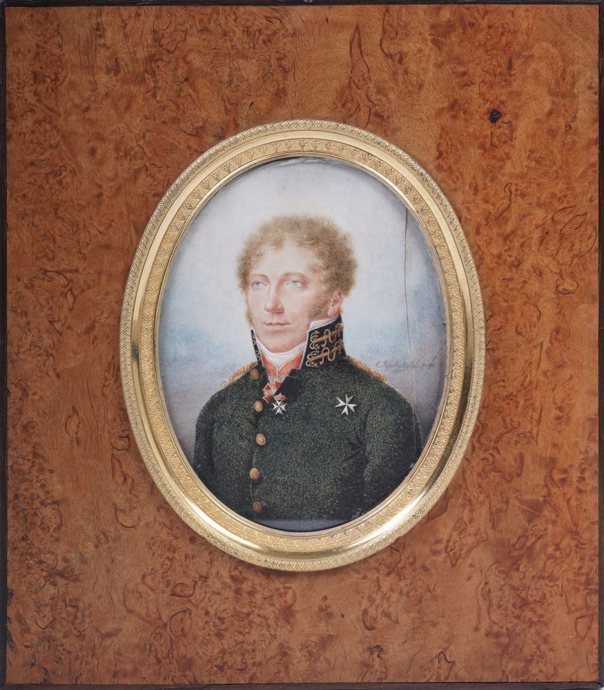 Peter Ernst Rockstuhl (1764-1824) A miniature portrait of a Knight of the Order of Malta, 1817