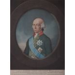 GREEN VALENTINE (1739-1813) Portrait of A. Suvorov mezzotinto in colors 55 ? 43 ?m 1799