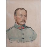 ?OPOV ALEXEY (1858-1918) Portrait of a French officer signed ‘A.Popov’ (lower right) watercolor on