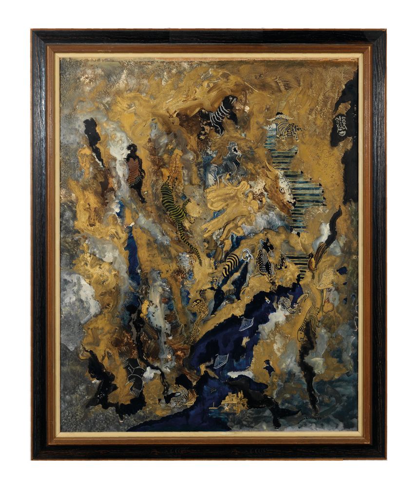 SIMON LISSIM (1900-1981) Ascent to Heaven Signed and dated ‘Simon Lissim 59’ (lower right) Mixed - Bild 2 aus 2