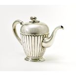 SILVER COFFEE POT WITH A LID WITH A FLORAL FINIAL Unidentified master, Russia, Moscow, 1888