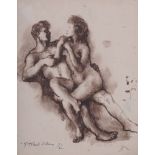 Pavel Tchelitchew (1898-1957) Two seated nude figures signed, inscribed and dated ‘P. Tchelitchew