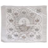 A scarf dedicated to the Peasant reform (the abolition of serfdom) on February 19, 1861. Image of