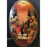 AN ICON « THE DESCENT OF THE HOLY SPIRIT ON THE APOSTLES” Russia, Vladimir region, the first half of