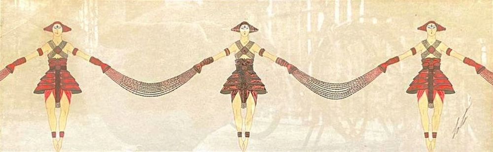 ERTE (ROMAIN DE TIRTOFF) (1892-1990) Costume design for ‘Les Trésors de l’Indochine, L’Alcazar de