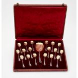 A NINETEEN PIECE FRENCH SILVER ICE CREAM SET, VICTOR BOVIN Victor Boivin, Paris, France silver,