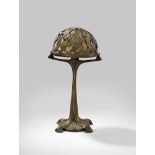 MAURICE DUFRENE (1876–1955) Art Nouveau bronze table lamp signed ‘Dufrène’ on the base bronze