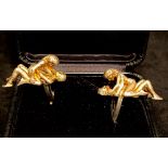 GILTED SILVER ‘EROTIC’ CUFFLINKS