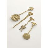 PRINCE BOJIDAR KARAGEORGEVITCH (1862-1908) Art Nouveau set of four silver-gilt objects (spoon,