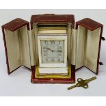 [DUCHESS OF ROXBURGHE] CARTIER ART DECO SILVER AND GOLD CLOCK, CIRCA 1927 silver, gold, steel,