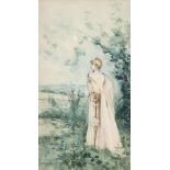 GEORGES CLAIRIN (1843-1919) Portrait of Sarah Bernhardt at Belle-Ile-Sur-Mer signed ‘G. Clairin’ (