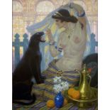 Ludovic Alleaume (1859-1941) Felins (c.1927) signed ‘ Ludovic Alleaume’ (lower left) oil on canvas