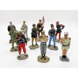 Figurines depicting the French Foreign Legion throughout history. 1834 to 2007. The legionnaires are