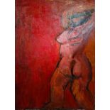 AUGUSTO GARAU (1923-2010) Piccolo nudo rosso signed ‘Garau’ (upper left) oil on canvas 100 x 73 cm