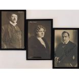 ENRICO CARUSO (1873-1921) MARIA JERITZA (1887-1982) LEO SLEZAK (1873-1946) Postcards portrait signed