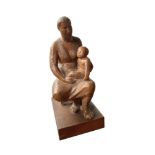 DINO PAOLINI (1926-2013) Mother and child signed ‘Paolini’ terracotta, wooden base Height: 34 cm (
