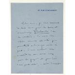 SIDONIE-GABRIELLE COLETTE (1873-1954) Autograph letter signed. 1913-1917. Autograph letter signed "