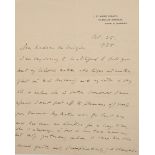 ALFRED BRUCE DOUGLAS (1870-1945) Autograph letter signed to the Marquise de Croizier, Sabine