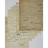 EMILE ZOLA (1840-1902) ARTISTIC TALK Autograph manuscript signed "Emile Zola" 6 pp. small in-4, with