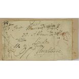 GEORGE GORDON BYRON (1788-1824) Autograph address on an envelope to his London publisher John