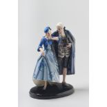 JOSEF LORENZL (1892 - 1950) GOLDSCHEIDER MANUFACTURE Dancing couple ceramic figurine Ceramic, with