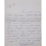 MAURICE AUGUSTE CHEVALIER (1888-1972) Autograph letter signed and book “C’est l’amour” 1)