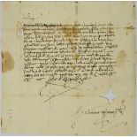 FERDINAND II D’ARAGON (1452-1516) Signed letter "me the king" (“yo el rey”) Written in Catalan.