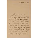 ERICH VON DRYGALSKI (1865-1949) Autograph letter signed Munich, 2. III. 1907. 1 1/2 pp. 8°. Double