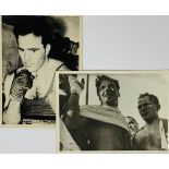 MARCEL CERDAN (1916-1949) Two original photographs of Marcel Cerdan. Service Reportages, Nice. 18