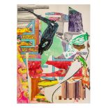 Frank Stella (B. 1936) The Quarter-Deck Silkscreen, litograph, colour linocut, marbled, hand-
