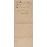 RUDOLF CROWN PRINCE OF AUSTRIA (1858-1889) Autograph of Archduke Rudolf Crown prince of Austria , to