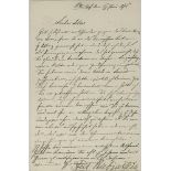 ANTON RUBINSTEIN (1829-1894) Autograph letter to the Dutch composer and organist Edouard Silas (