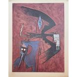 WILFREDO LAM (1902-1982) Untitled lithograph on paper signed in pencil ‘W.L.’ (lower right) and