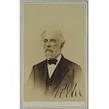 ROBERT EDWARD LEE (1807-1870) Photograph (business card-size), signed "R E Lee". Bust-length