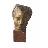 EUGENIO PELLINI (1864-1934) Young girl’s head signed ‘Pellini’ bronze, marble base Height: 15 cm, 20