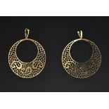 Yellow GOLD ROUND EARRINGS Diameter: 6 cm Weight: 9 gr