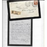 IGNACY JAN PADEREWSKI (1860-1941) Autograph letter signed Morges (Switzerland), 14. V. 1934. Large